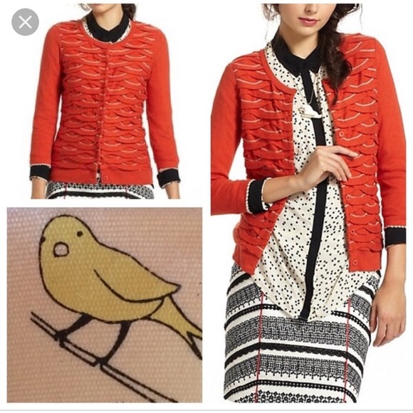 Anthropologie Yellow Bird Cardigan 